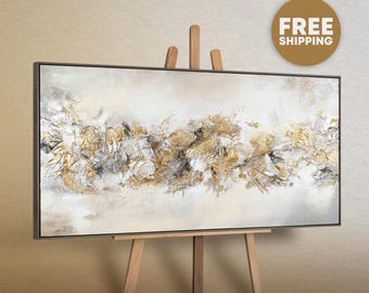 Decoração de parede sala de estar, quadros abstratos com molduras, quadros modernos de quarto, decoração de escritório, quadros pintados à mão sobre tela, pintura acrílica
