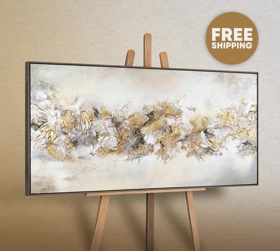 Wanddeko Wohnzimmer, Abstrakte Bilder mit Rahmen, Moderne Schlafzimmer Bilder, Deko Büro, Handgemalte bilder auf leinwand, Acrylmalerei