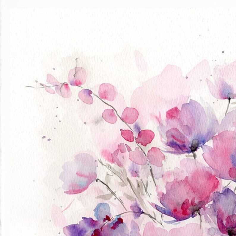 Printable Watercolor Flowers. Watercolor Art, Colorful Flowers ...