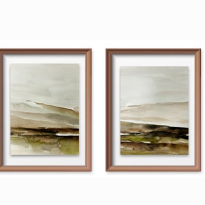 Regalo di nozze, dipinti originali, set di 2 piccoli paesaggi, regalo per donna 9,5"x11,5" NON COLTIVATO