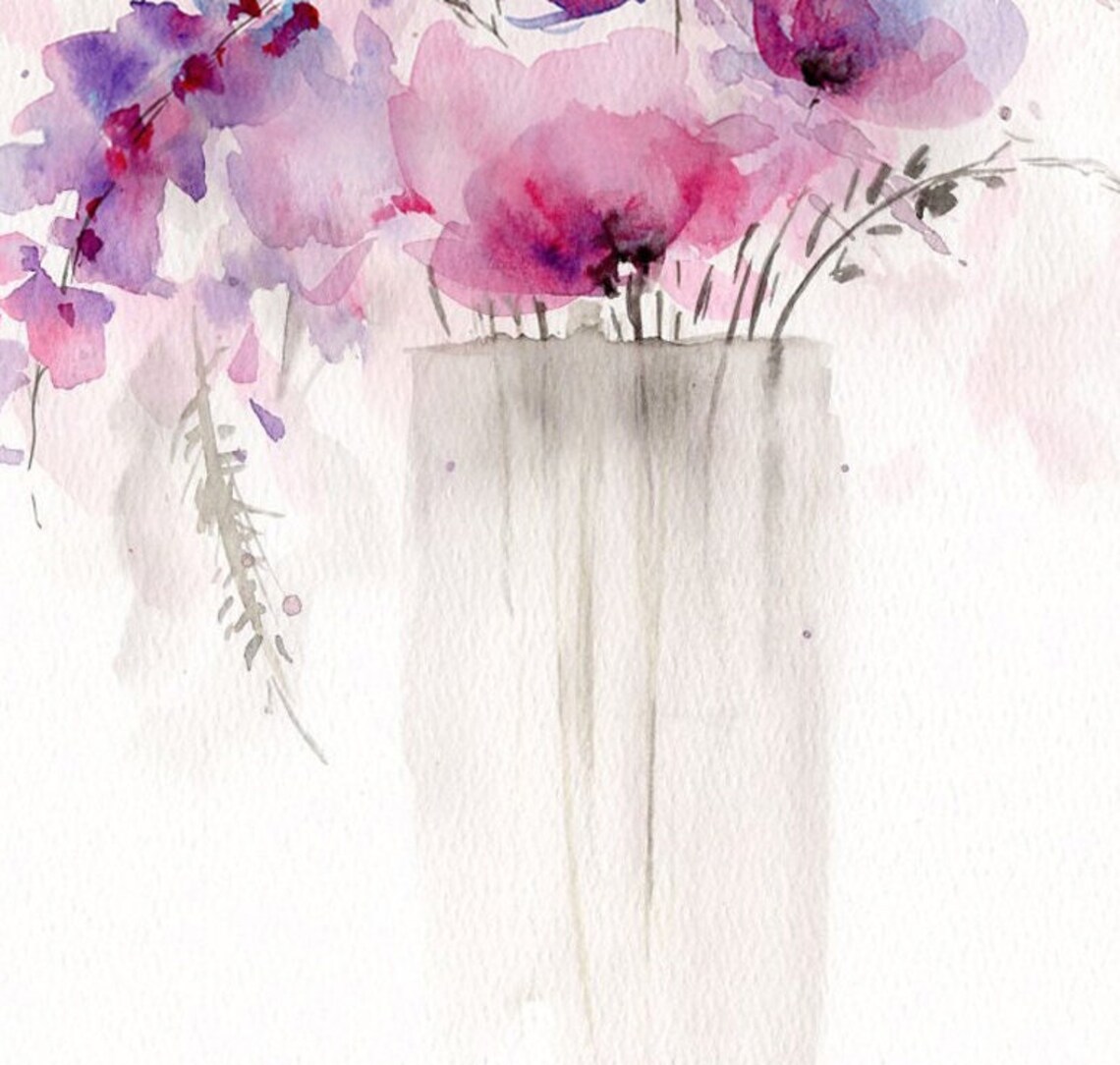 Printable Watercolor Flowers. Watercolor Art, Colorful Flowers ...