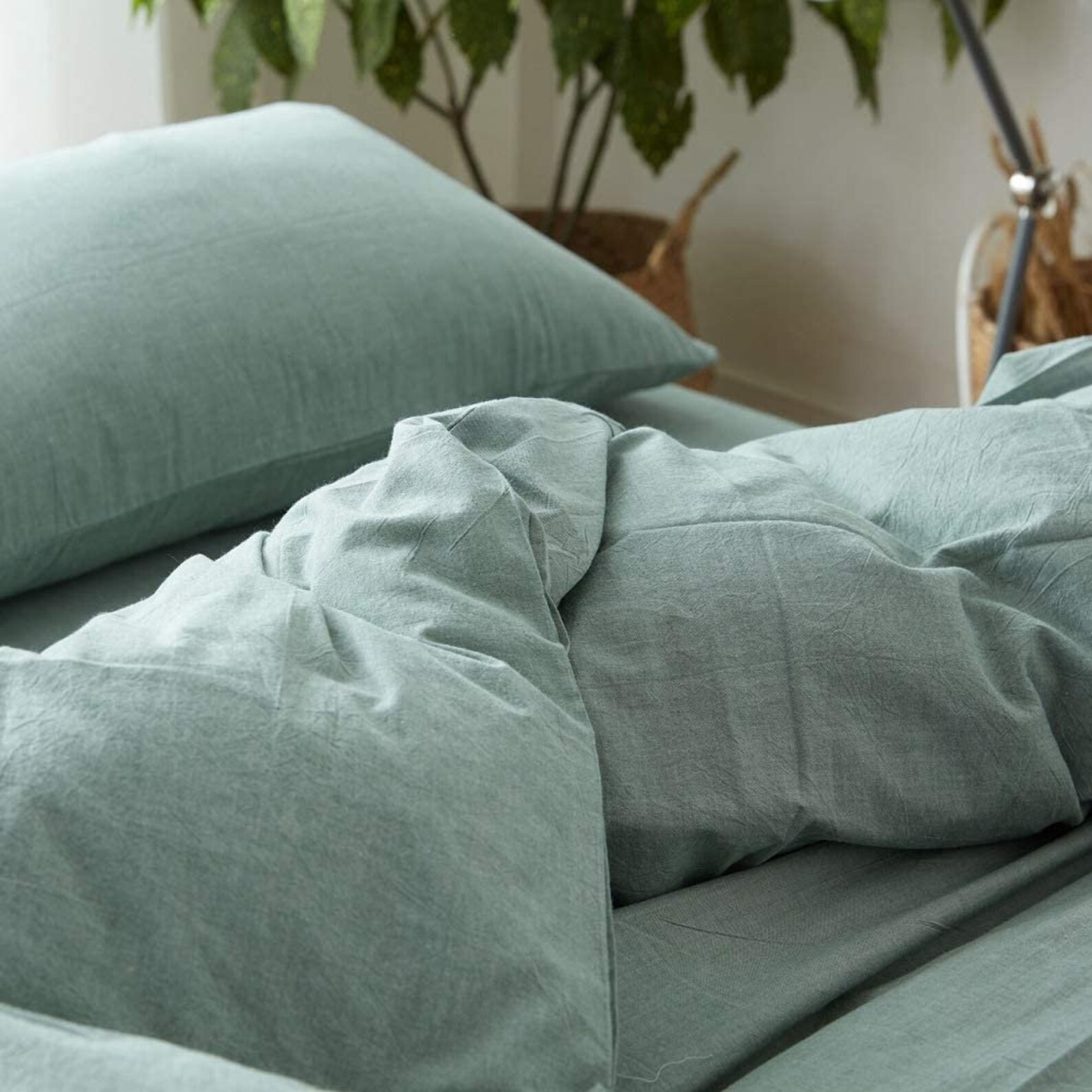 Sage Green Duvet Cover 100 Natural Washed Cotton Sage Green Etsy