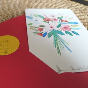 Cartes Aquarelle DansMaCabane - Printemps - DansMaCabaneAtelier - Collection feuilles et fleurs