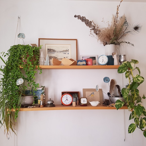 Étagère suspendue double - Étagère en bois - balançoire - DansMaCabaneAtelier - Atelier Dans Ma Cabane - DansMaCabane- Décoration - Naturel