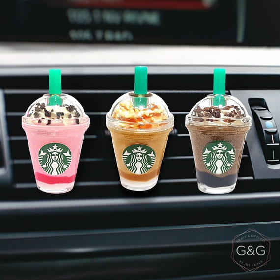 36 Flavors Starbucks Car Vent Clip Air Fresheners, Miniature Starbucks Cup  Car Accessory, Personalised Birthday Christmas Gift for Him Her 