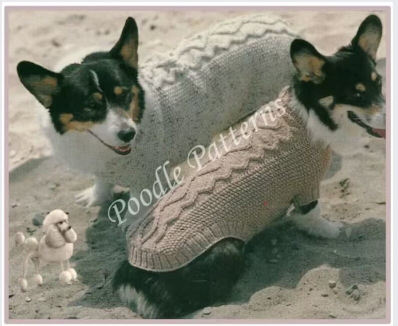 KNITTING Pattern Dog Coat Jacket Cable 1030 Puppy Aran Etsy UK
