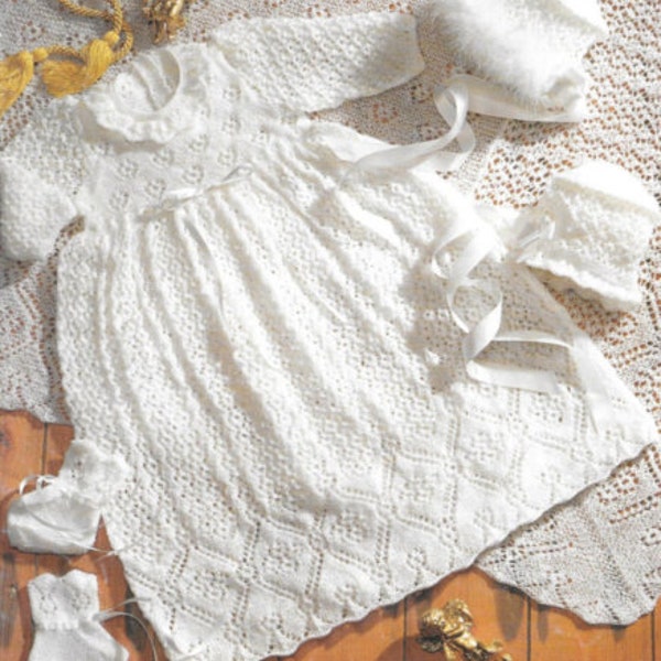 knitted christening shawl