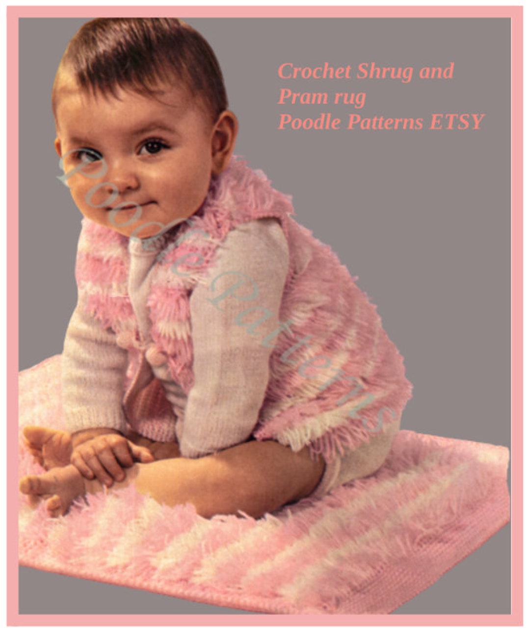 CROCHET PATTERN Baby Shrug Jacket Cardigan Loopy Bolero Shaggy Etsy