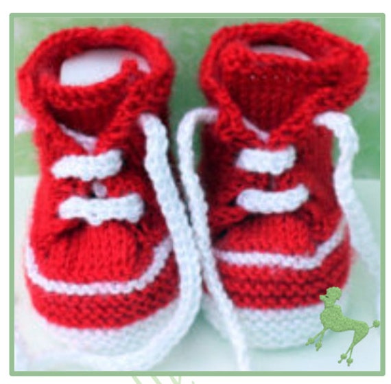 PATTERN Baby Bootees Trainers - Etsy