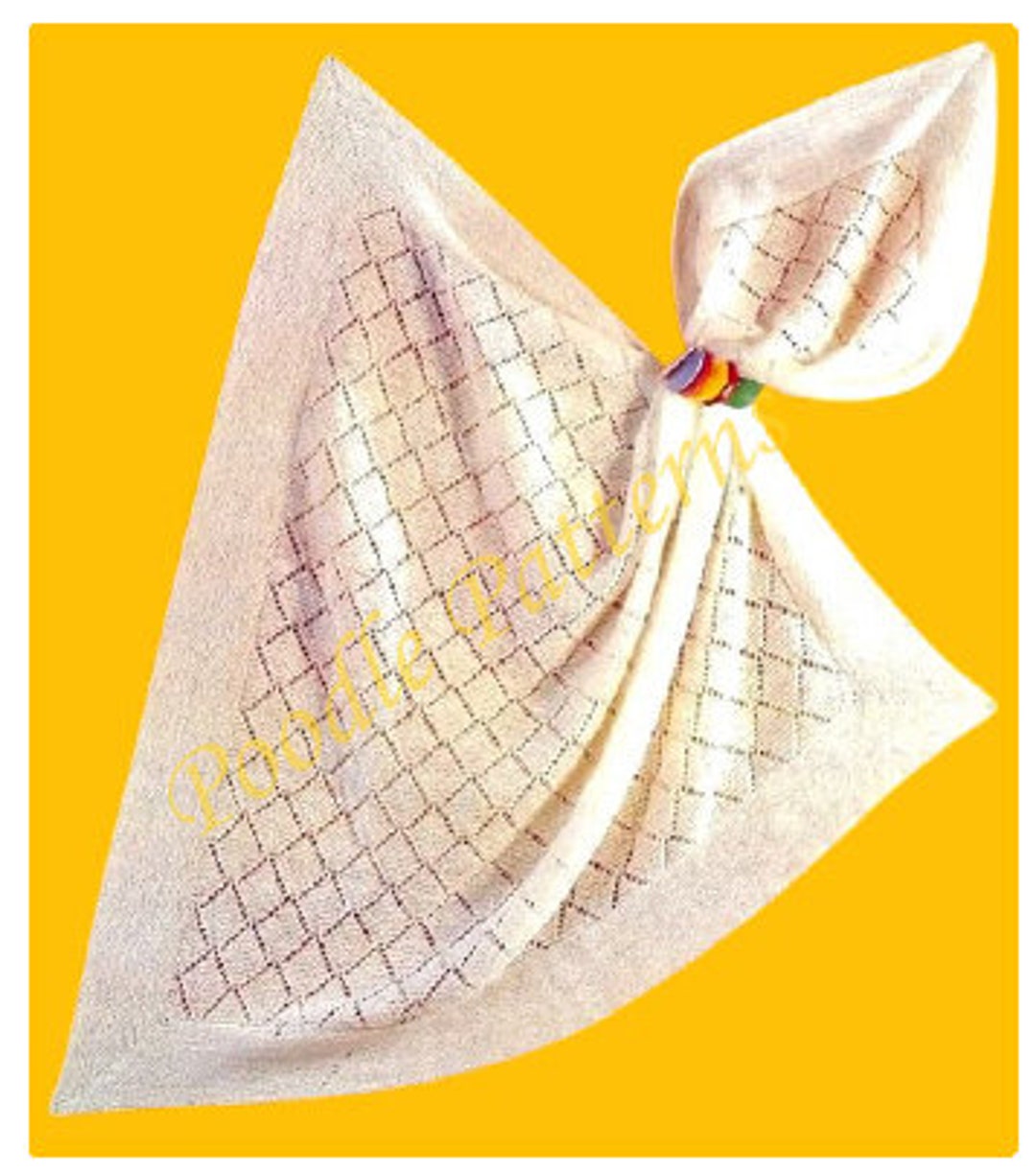 KNITTING PATTERN Baby Blanket Cot Pram Cover Diamond Lattice Etsy