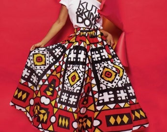dashiki wrap skirt