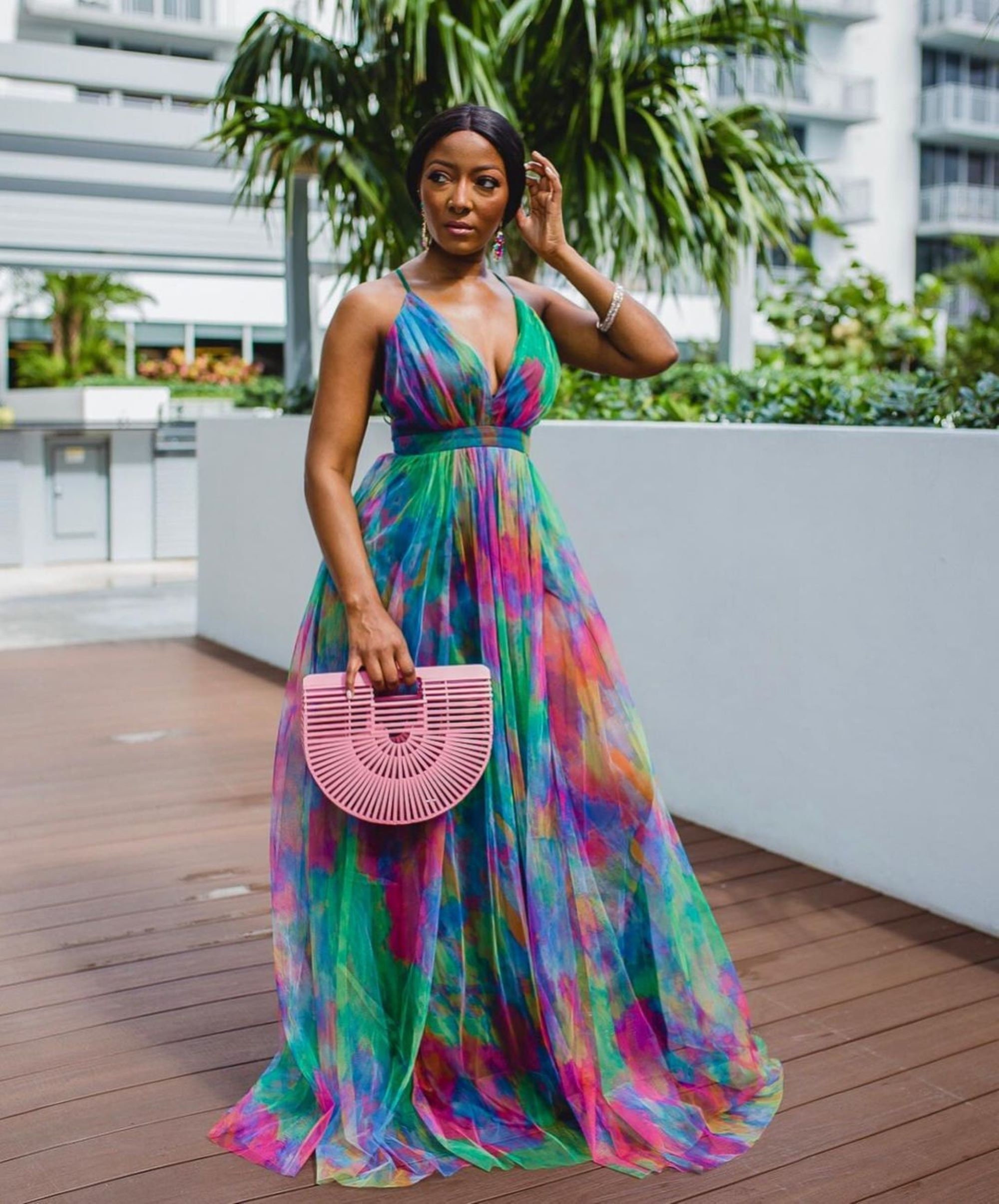 colorful maxi dress