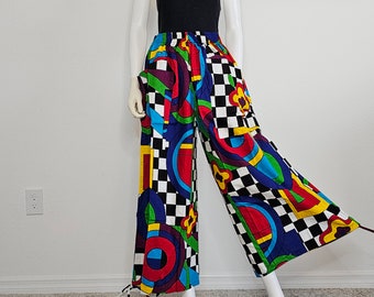 African Style Print Cotton Women Long Palazzo Pants