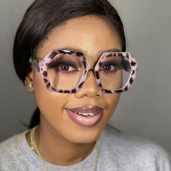 Octagon Eyeglasses Etsy