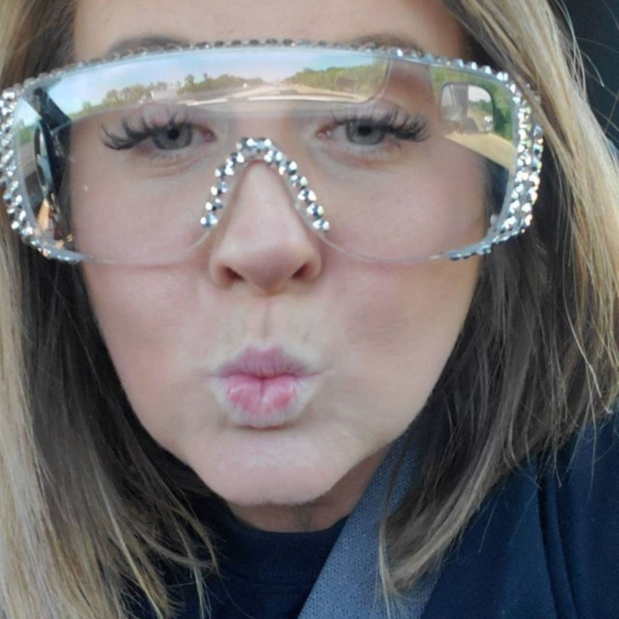 Bedazzled safety sale glasses