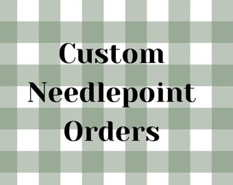 Hand Painted Custom Needlepoint Design
