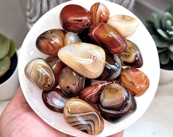 Sardonyx Tumbled Stones, Banded Sardonyx Crystal, Crystal Healing, Crystal Grid, Crystal Pocket Stones, Affordable Crystals, Weird Stone