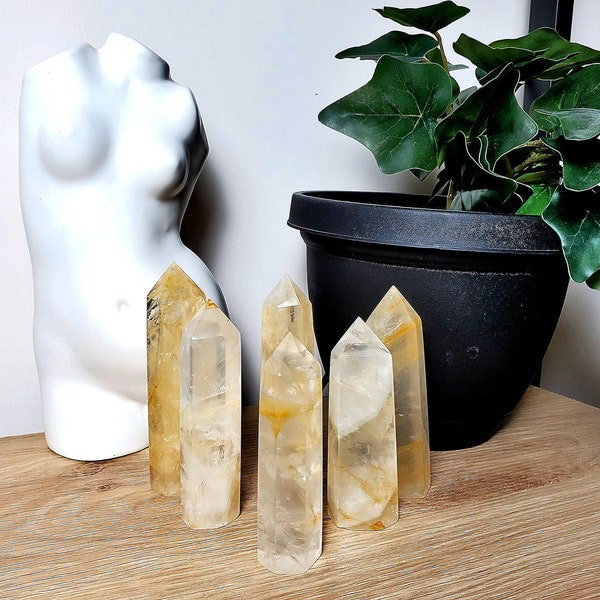 Golden Healer Quartz Points - Natural Healing Crystals - Crystal Energy - Metaphysical Towers - Reiki Stones - Chakra Balancing Gift