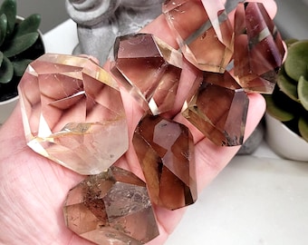 Smoky Quartz Free Forms, Light Smoky Quartz Chunks, Faceted Quartz, Crystal Collector Gift, Crystal Pocket Stone, Lithotherapy Crystal