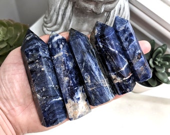 Natural Sodalite Points, Deep Blue Sodalite, Sodalite Tower, Crystal For Display, LIQUIDATION SALE, Crystal Collector Gift, Beginner Crystal
