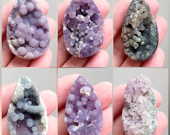 Grape Agate Cabochon, Irregular Purple Cab, Natural Botryoidal Agate, Jewelry Making Stone, Indonesian Agate, Jewelry Supply