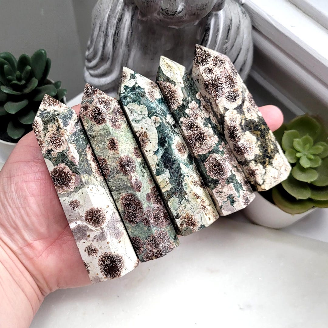 Rhyolite Flower Jasper Tower, Russian Flower Jasper Point, Natural ...