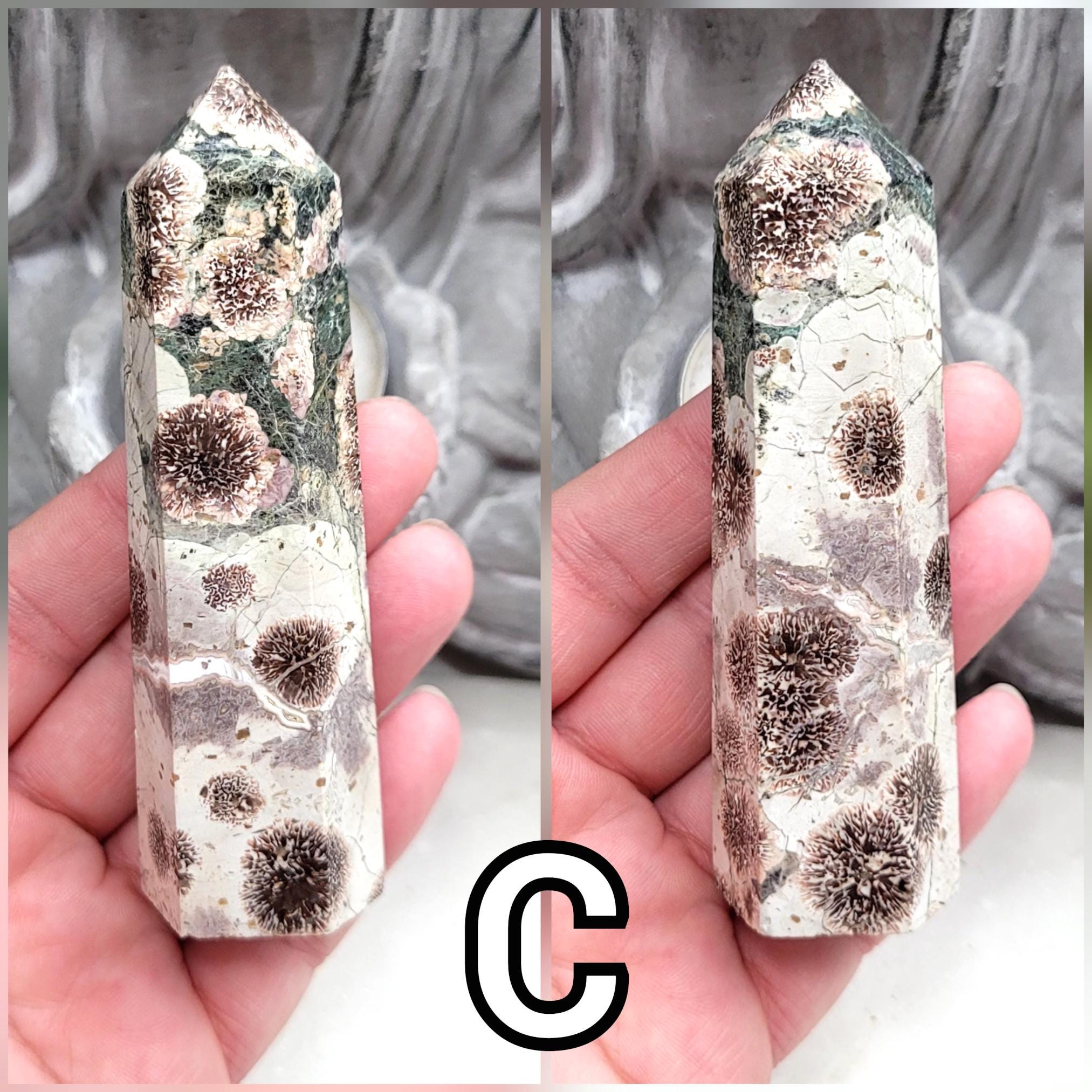 Rhyolite Flower Jasper Tower, Russian Flower Jasper Point, Natural ...