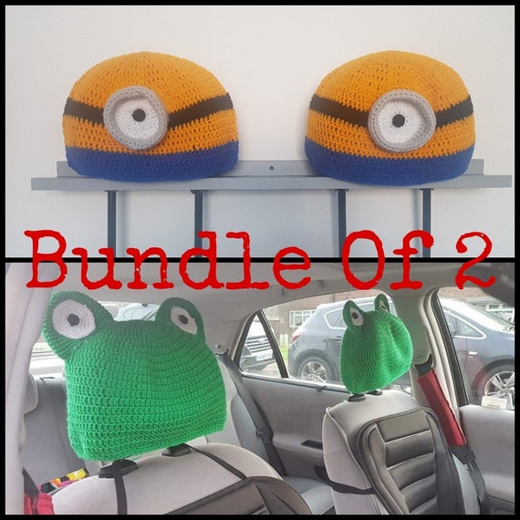 Bundle of 2 car headrest covers CROCHET PATTERN ONLY Etsy