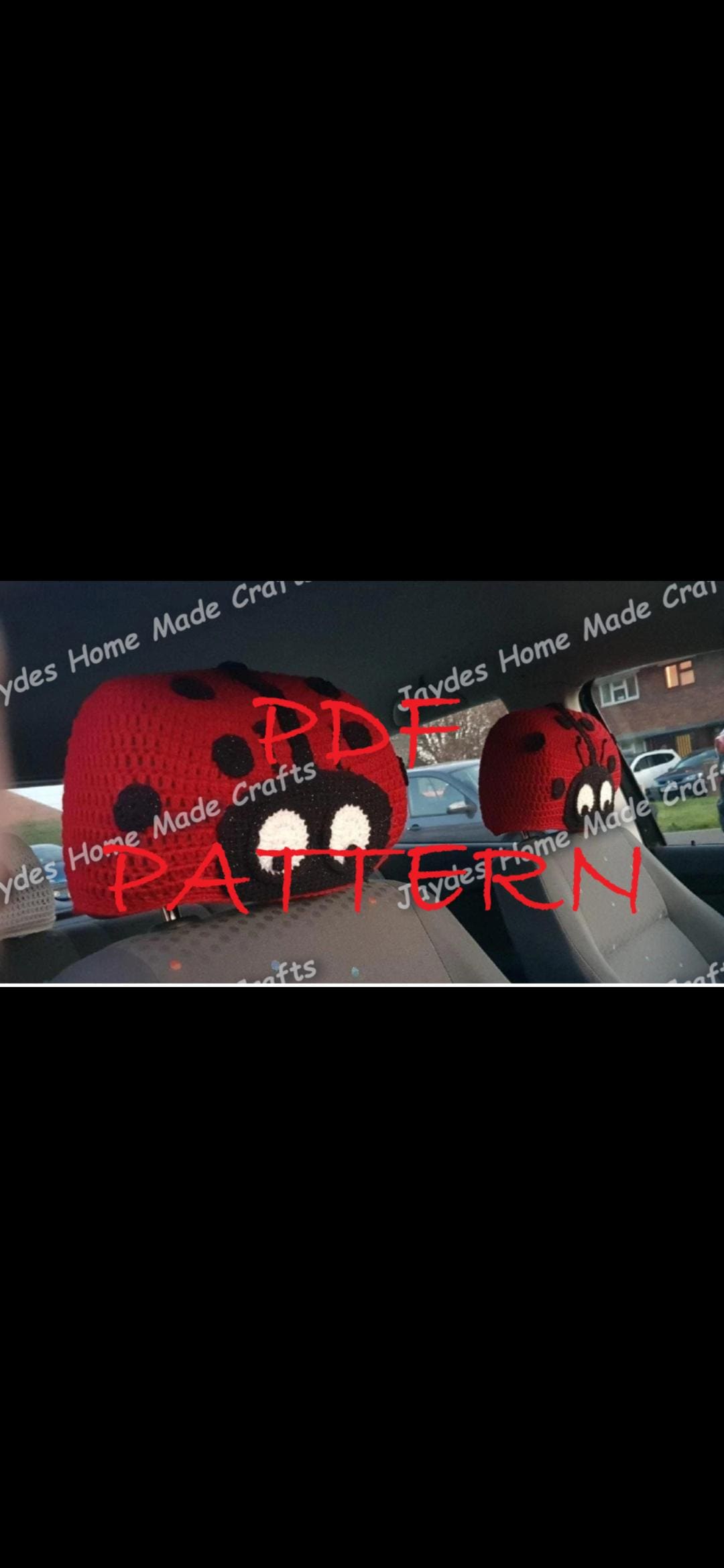 Ladybirds - PDF Crochet Headrest Covers Pattern - Etsy