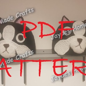 Bulldogs - PDF Crochet Headrest Covers Pattern