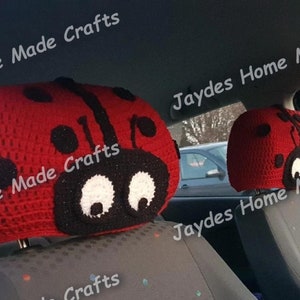 Ladybird Car Headrest Covers (Set Of 2)