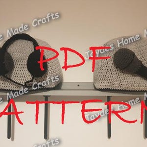 DJ Music - PDF Crochet Headrest Covers Pattern