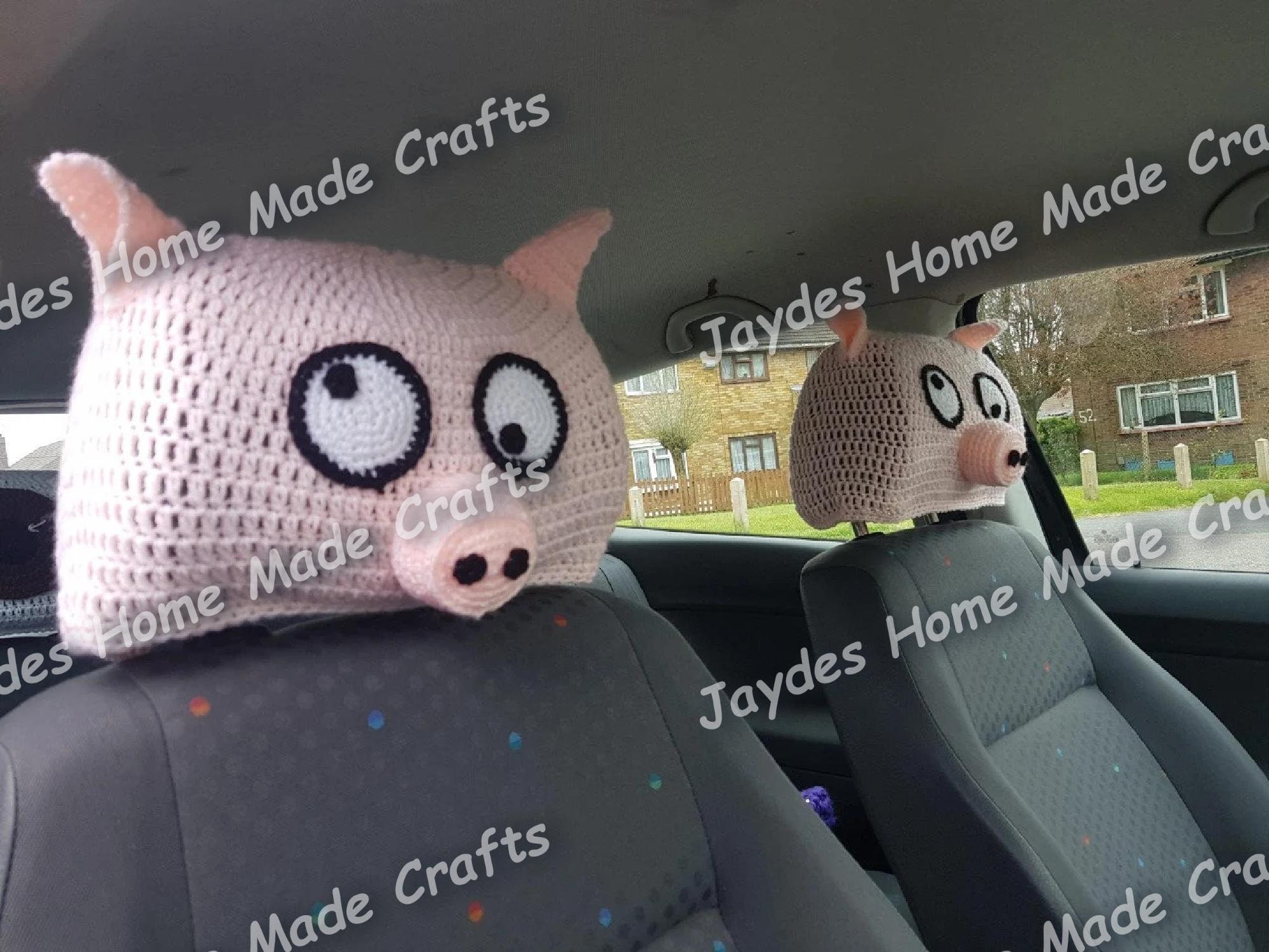 Jeu De 2 Housses D'appui-tête Pour Fiat 500 - Revêtement En Simili Cuir - Neuf Made In Italy