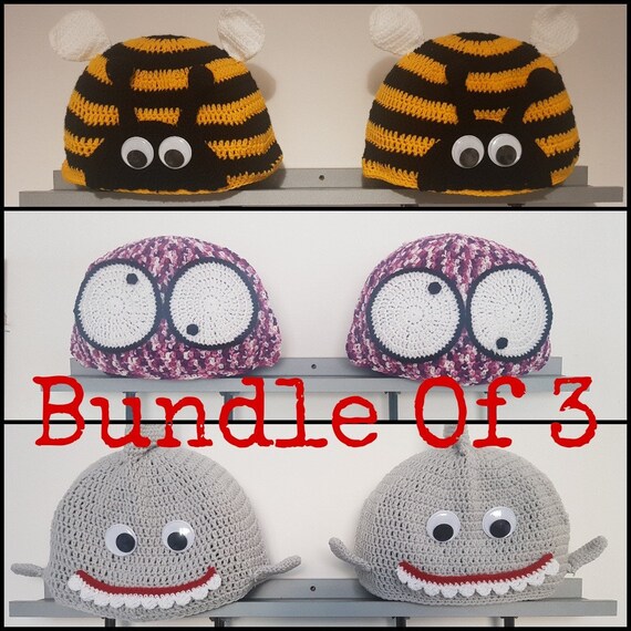 Bundle of 3 car headrest covers CROCHET PATTERN ONLY Etsy