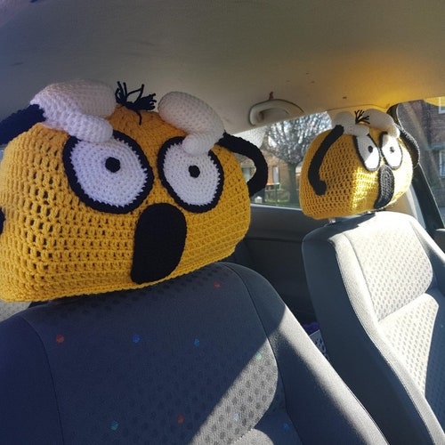Travel Sick Face Car Head Rest Cover CROCHET PATTERN ONLY Etsy