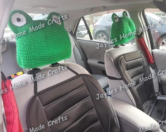 frog car headrest covers CROCHET PATTERN ONLY