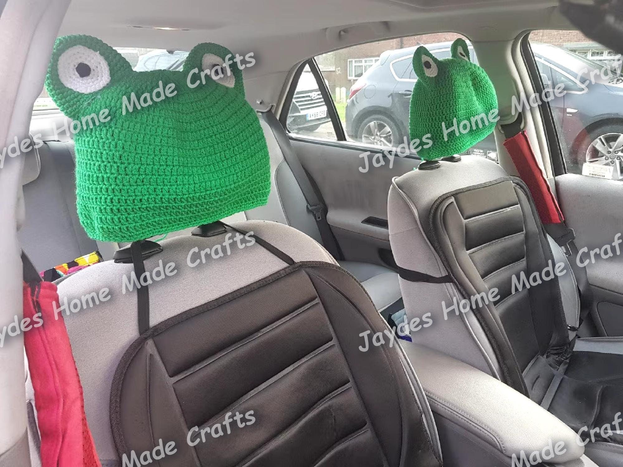 Frog Car Headrest Covers CROCHET PATTERN ONLY 