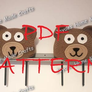 Teddy Bears - PDF Crochet Headrest Covers Pattern