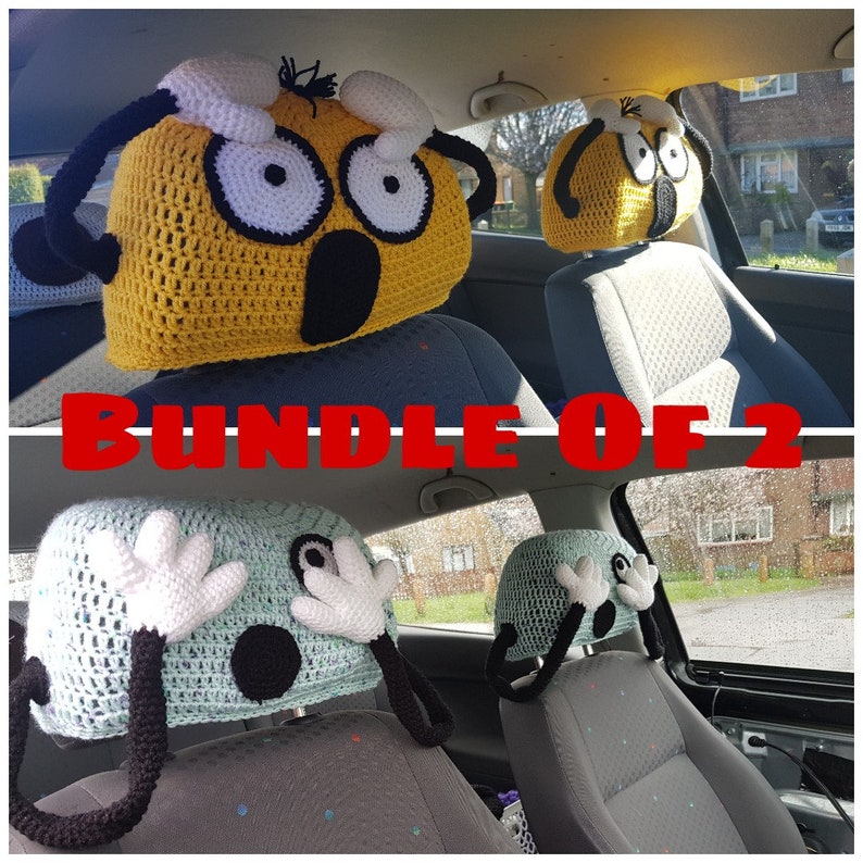 Bundle of 2 Car Headrest Covers CROCHET PATTERN ONLY Etsy