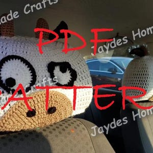 Vaches - Patron PDF de housses d'appui-tête au crochet