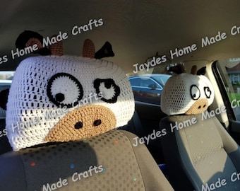 Cow Head Rest Covers - CROCHET PATTERN ONLY