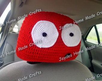 Curious face headrest covers