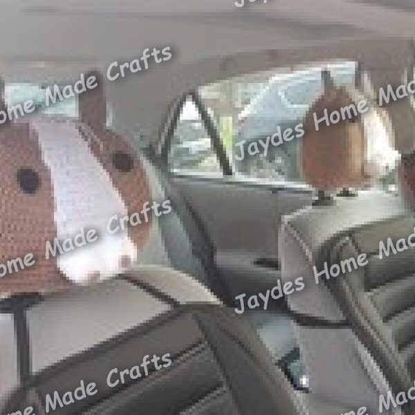 Crochet Car Headrest Cover Pattern Etsy