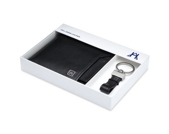 A&H Removable ID Wallet w/key ring - Lamb Skin Nappa Leather