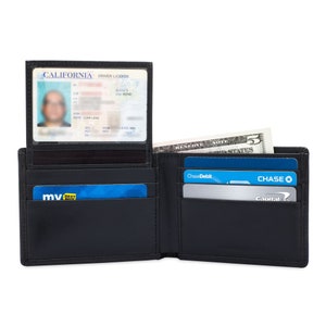 A&H Billfold with ID Pullout - Glazed Buffalo Calf Leather