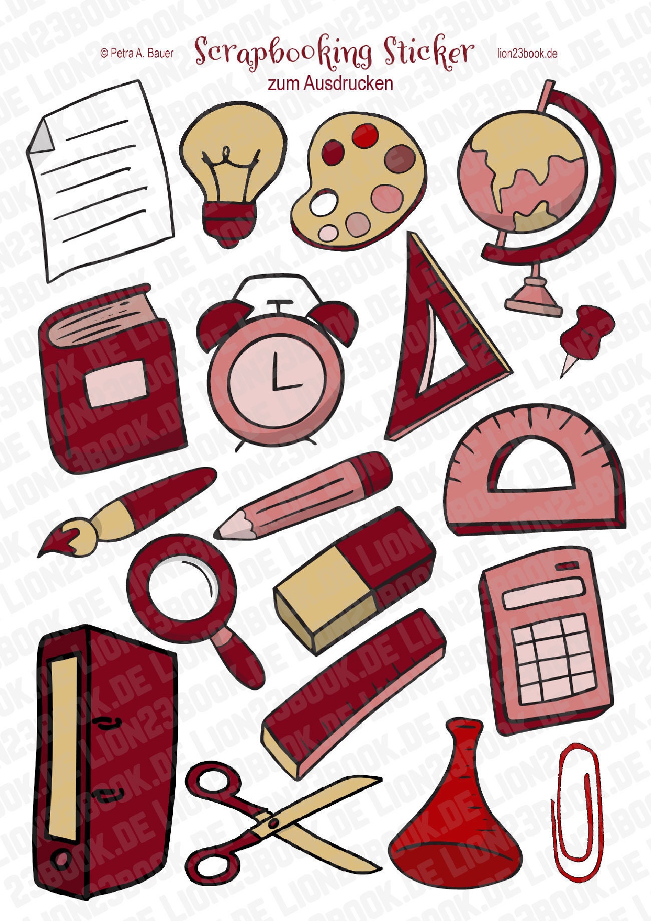 Digital Stickers / Clipart german School for Digital - Etsy