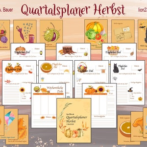 Fall calendar three months undated | Objective Quarterly Planner Quarterly Calendar Q3 Quarter 3, to print, Seasons, Printable A4