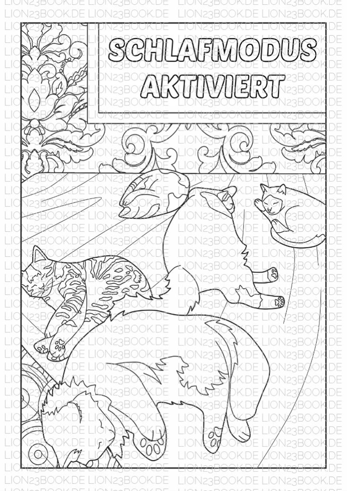 Katzen Malbuch Malblätter Zum Ausdrucken Für Erwachsene Zum - Etsy Hong
