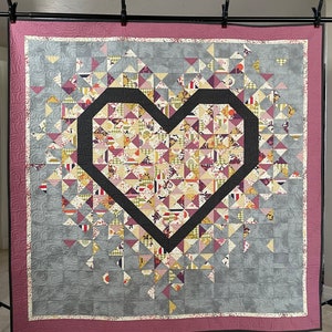 Exploding Heart Quilt | Etsy
