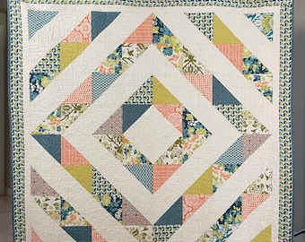 Hello Spring Half Square Triangle Quilt